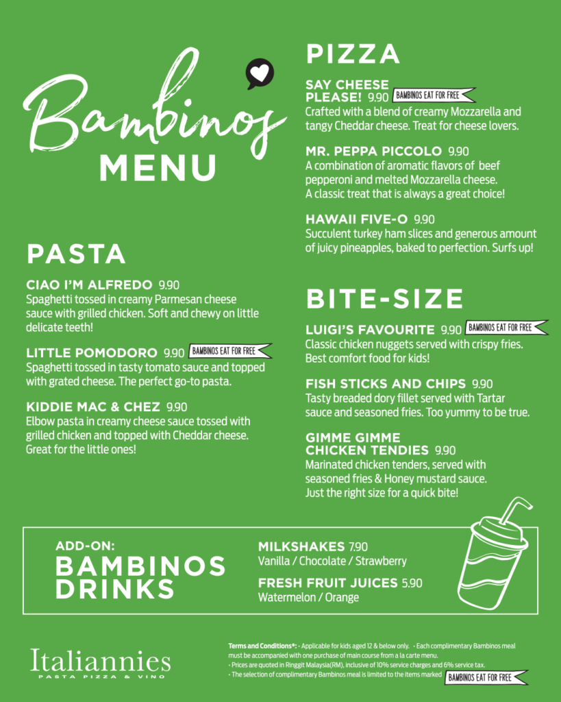 Italiannies-Bambinos-Menu